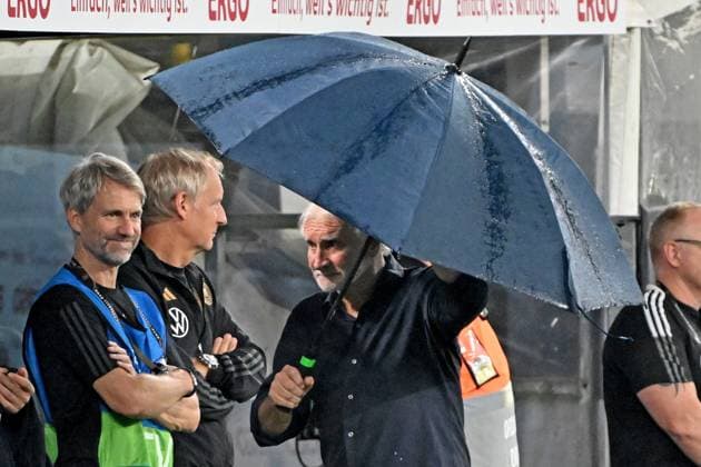 12.09.2023, xjhx, Fussball Länderspiel, Deutschland - Frankreich emspor, v.l. Interimstrainer Trainer Rudi Voeller Völler (Deutsche Fussball Nationalmannschaft DFB) (DFL DFB REGULATIONS PROHIBIT ANY USE OF PHOTOGRAPHS as IMAGE SEQUENCES and or QUASI-VIDEO) Dortmund