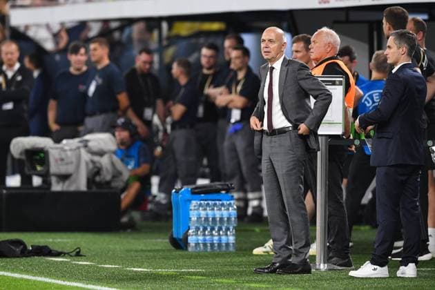 Fussball, Herren, Saison 2023 2024, Länderspiel in Dortmund, Deutschland - Frankreich, v. l. Präsident Bernd Neuendord, 12.09. 2023, Copyright: xSebastianxRäppold MatthiasxKochx