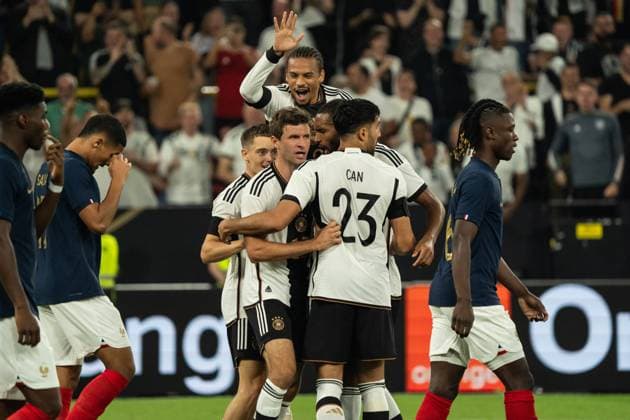 GER, FSP, Deutschland (GER) vs Frankreich (FRA) 12.09.2023, Signal Iduna Park, Dortmund, GER, FSP, Deutschland (GER) vs Frankreich (FRA) Im Bild: Torjubel Jubel ueber das Tor zum 1:0 durch Thomas Müller Mueller (Deutschland, 13)