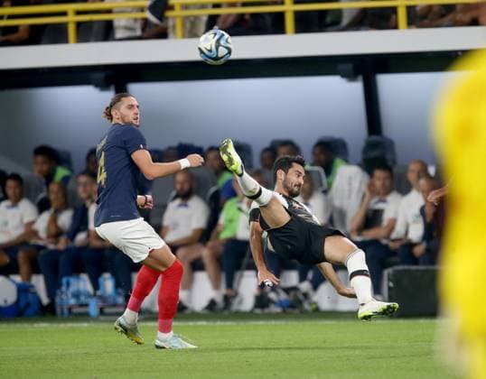V.li. Adrien Rabiot (FRA), Ilkay Gündogan (GER) . Deutschland -Frankfreich . Fussball-Länderspiel 2023, Freundschaftsspiel . Dortmund, GER, 12.09.2023 ,