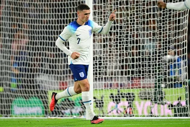 Scotland v England - 150th Anniversary Heritage Match Phil Foden of England celebrates goal during the 150th Anniversary Heritage Match between Scotland and England at Hampden Park on September 12, 2023 in Glasgow Scotland. Glasgow Hampden Park Glasgow Scotland Copyright: xGreigxCowie Sportsphoto APLx 13954336