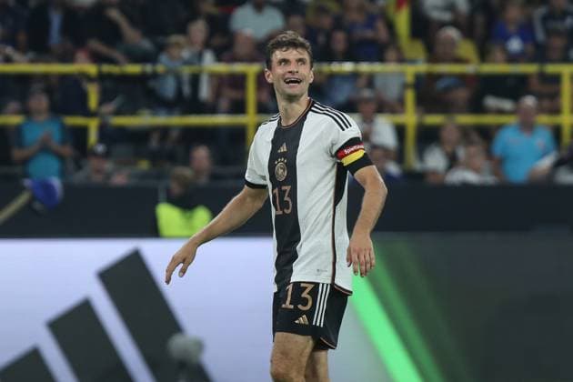 Fussball, Nationalmannschaft Saison 2023 2024 Freundschafts Länderspiel Deutschland - Frankreich 12.09.2023, SIGNAL-IDUNA-PARK Dortmund Thomas Müller (Deutschland, 13) Dortmund Signal-Iduna-Park Nordrhein-Westfahlen Deutschland