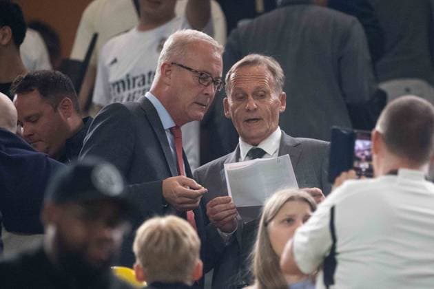 Thomas TRESS und Hans-Joachim WATZKE auf der Tribuene, Fussball Freundschaftsspiel, Deutschland (GER) - Frankreich (FRA) 2:1 am 12.09.2023 in Dortmund Deutschland. Â