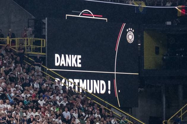 Freundschaftsspiel Deutschland - Frankreich; 12.09.2023 Danke Dortmund! Videografik Freundschaftsspiel Deutschland - Frankreich, Dortmund, Signal Iduna Park am 12.09.2023 DFB REGULATIONS PROHIBIT ANY USE OF PHOTOGRAPHS AS IMAGE SEQUENCES AND OR QUASI-VIDEO. Copyright: xBEAUTIFULxSPORTS Wunderlx