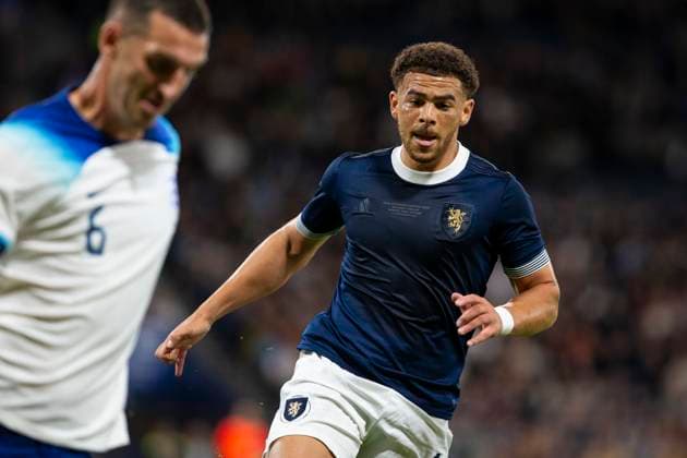 Hampden Park GLASGOW, SCOTLAND - SEPTEMBER 12: Che Adams (Scotland 10) during 150th Anniversary Heritage Match between Scotland and England at Hampden Park on September 12, 2023 in Glasgow, Scotland. (Photo by Richard Callis SPP) (Richard Callis SPP) Copyright: xRichardxCallisx xSPPx spp-en-RiCaSp-rmc120923-0389