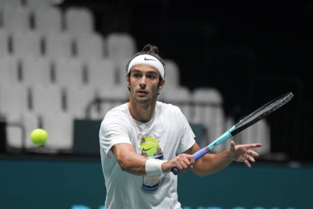 Cosenza-Ascoli Davis Cup 2023 Unipol Arena 13 Settembre Italia vs Canada Nella foto: Lorenzo Musetti Bologna Italy Copyright: xAndreaxRositox DSC_7745