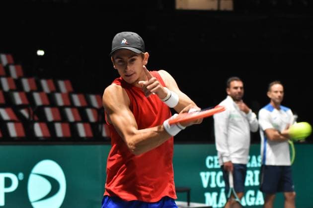 Cosenza-Ascoli Davis Cup 2023 Unipol Arena 13 Settembre Italia vs Canada Nella foto: Matteo Arnaldi Bologna Italy Copyright: xAndreaxRositox DSC_7374