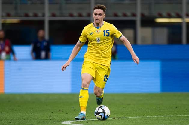 Italy v Ukraine - UEFA EURO, EM, Europameisterschaft,Fussball 2024 European Qualifiers Viktor Tsyhankov of Ukraine in action during the UEFA EURO 2024 European qualifier football match between Italy and Ukraine. Milan Italy Copyright: xNicolòxCampox
