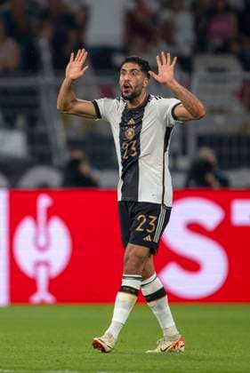 12.09.2023, Fussball Nationalteams Freundschaftsspiele 2023, Länderspiel, Deutschland - Frankreich, im Signal-Iduna-Park Stadion Dortmund, Emre Can (Deutschland) in Rage