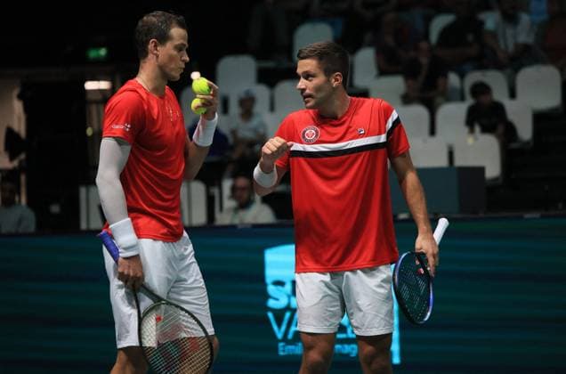 International Tennis match - 2023 Davis Cup - Canada vs Italy Davis Cup Finals - Canada vs Italia - double match Alexis Galarneau and Vasek Pospisil (CAN) vs Simone Bolelli and Matteo Arnaldi (ITA) - Bologna, Italy, September 13, 2023 - ph: c.b. Bologna Italy  Copyright: xIPAxSport ABACAx BRIPASport20230913_484 IPAxSport ABACAx BRIPASport20230913_484