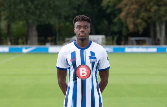 Anderson Lucoqui (Hertha BSC); Hertha BSC; 2. Bundesliga, Porträttermin 2023 2024, 14.09. 2023, Copyright: xSebastianxRäppold MatthiasxKochx