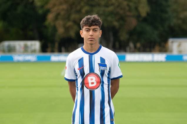 Eliyas Strasner (Hertha BSC); Hertha BSC; 2. Bundesliga, Porträttermin 2023 2024, 14.09. 2023, Copyright: xSebastianxRäppold MatthiasxKochx