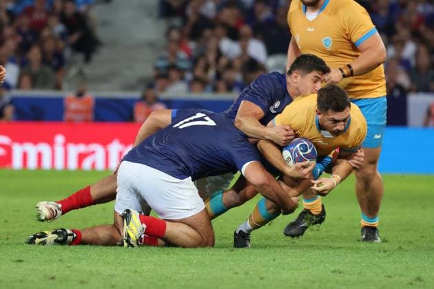 Bilder des Jahres 2023, Sport 09 September Sport Themen der Woche KW37 Sport Bilder des Tages Reda WARDI (France) lors du match France vs Uruguay, Coupe du Monde de Rugby France 2023, stade Pierre Mauroy Villeneuve d Ascq (Nord), le 14 septembre 2023 RUGBY : FRANCE vs URUGUAY - COUPE DU MONDE DE RUGBY 2023 - 14 09 2023 LaurentSanson Panoramic 