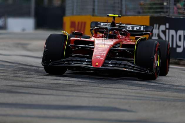 15th September 2023; Marina Bay Street Circuit, Singapore; 2023 Formula 1 Singapore Airlines Singapore Grand Prix; Free Practice Day; Number 55 Scuderia Ferrari driver Carlos Sainz Jr during practice 1  ActionPlus12553421 StephenxBlackberry