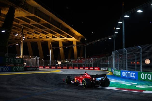 16 Charles Leclerc (MCO, Scuderia Ferrari), F1 Grand Prix of Singapore at Marina Bay Street Circuit on September 15, 2023 in Singapore, Singapore. (Photo by HOCH ZWEI) Singapore Singapore