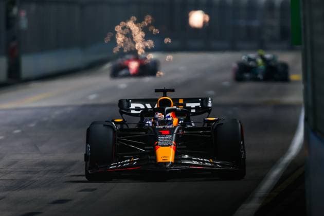 1 Max Verstappen (NLD, Oracle Red Bull Racing), F1 Grand Prix of Singapore at Marina Bay Street Circuit on September 15, 2023 in Singapore, Singapore. (Photo by HOCH ZWEI) Singapore Singapore
