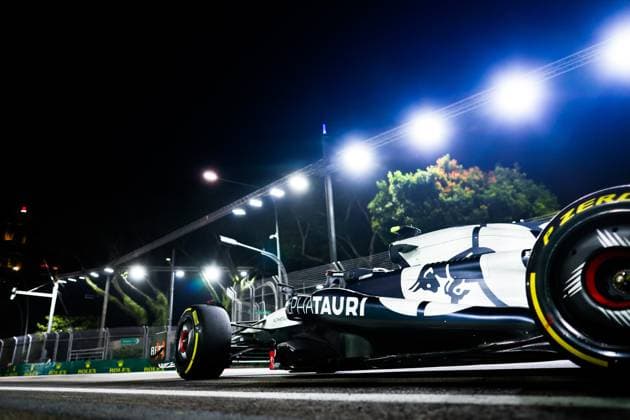22 Yuki Tsunoda (JPN, Scuderia AlphaTauri), F1 Grand Prix of Singapore at Marina Bay Street Circuit on September 15, 2023 in Singapore, Singapore. (Photo by HOCH ZWEI) Singapore Singapore