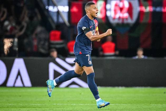 September 15, 2023, Paris, France, France: Kylian MBAPPE of PSG celebrates his goal during the Ligue 1 match between Paris Saint-Germain (PSG) and OGC Nice at Parc des Princes Stadium on September 15, 2023 in Paris, France. Paris France - ZUMAm308 20230915_zsp_m308_003 Copyright: xMatthieuxMirvillex