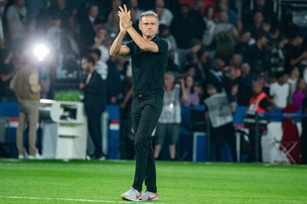 Luis Enrique (Paris SG) FOOTBALL : Paris Saint Germain - OGC Nice - Ligue 1 - JournÃ e 5 - 15 09 2023 BaptisteAutissier Panoramic 