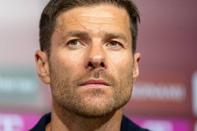 Sport Themen der Woche KW37 Sport Bilder des Tages Pressekonferenz, Xabi Alonso (Bayer 04 Leverkusen, Trainer) GER, FC Bayern Muenchen (FCB) vs. Bayer 04 Leverkusen, Fussball, Bundesliga, 4. Spieltag, Spielzeit 2023 2024, 15.09.2023, DFB DFL regulations prohibit any use of photographs as image sequences and or quasi-video., GER, FC Bayern Muenchen (FCB) vs. Bayer 04 Leverkusen, Fussball, Bundesliga, 4. Spieltag, Spielzeit 2023 2024, 15.09.2023 Muenchen *** Press conference, Xabi Alonso Bayer 04 Leverkusen, coach GER, FC Bayern Muenchen FCB vs Bayer 04 Leverkusen, football, Bundesliga, 4 Spieltag, Spielzeit 2023 2024, 15 09 2023, DFB DFL regulations prohibit any use of photographs as image sequences and or quasi video , GER, FC Bayern Muenchen FCB vs Bayer 04 Leverkusen, football, Bundesliga, 4 Spieltag, Spielzeit 2023 2024, 15 09 2023 Muenchen Copyright: xEibner-Pressefoto SaschaxWaltherx EP_EER