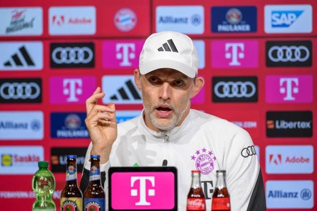 Sport Themen der Woche KW37 Sport Bilder des Tages Fußball, 1. Bundesliga, 20230915, FC Bayern München - Bayer 04 Leverkusen. Im Bild Trainer des FC Bayern München Thomas TUCHEL spricht auf PK Pressekonferenz nach Spiel. München Allianz Arena Bayern Deutschland *** Soccer, 1 Bundesliga, 20230915, FC Bayern München Bayer 04 Leverkusen In the picture Coach of FC Bayern München Thomas TUCHEL speaks at PK press conference after match Munich Allianz Arena Bayern Germany Copyright: Passion2Press MarkusxFischerx