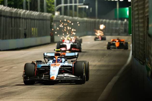 2 Logan Sargeant (USA, Williams Racing), F1 Grand Prix of Singapore at Marina Bay Street Circuit on September 15, 2023 in Singapore, Singapore. (Photo by HOCH ZWEI) Singapore Singapore
