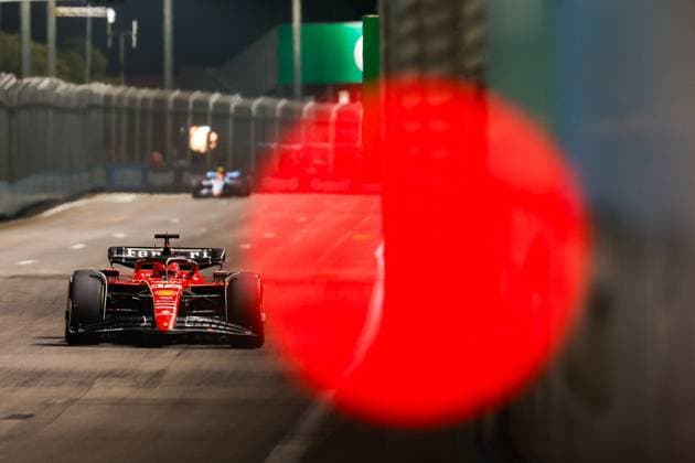 16 Charles Leclerc (MCO, Scuderia Ferrari), F1 Grand Prix of Singapore at Marina Bay Street Circuit on September 15, 2023 in Singapore, Singapore. (Photo by HOCH ZWEI) Singapore Singapore