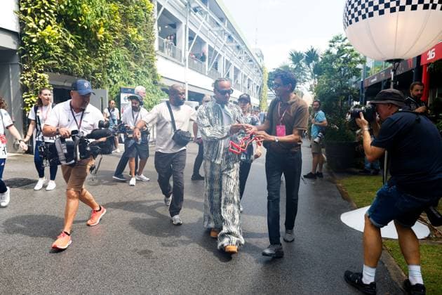 44 Lewis Hamilton (GBR, Mercedes-AMG Petronas F1 Team), F1 Grand Prix of Singapore at Marina Bay Street Circuit on September 16, 2023 in Singapore, Singapore. (Photo by HOCH ZWEI) Singapore Singapore