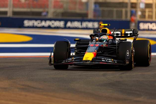 16th September 2023; Marina Bay Street Circuit, Singapore; 2023 Formula 1 Singapore Airlines Singapore Grand Prix; Qualifying Day; Number 11 Red Bull driver Sergio Perez during practice 3 before the qualifying sessions for tomorrows race  ActionPlus12553871 StephenxBlackberry