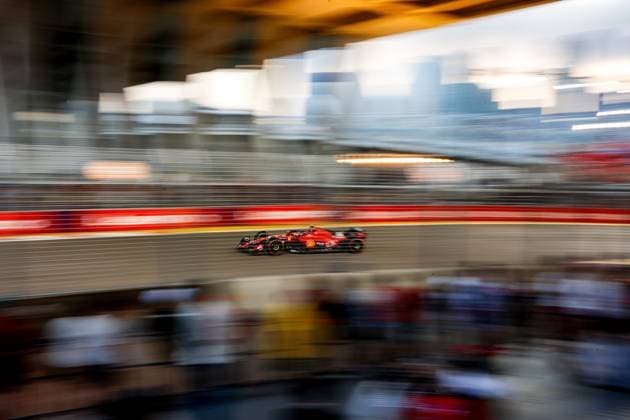 55 Carlos Sainz (ESP, Scuderia Ferrari), F1 Grand Prix of Singapore at Marina Bay Street Circuit on September 16, 2023 in Singapore, Singapore. (Photo by HOCH ZWEI) Singapore Singapore