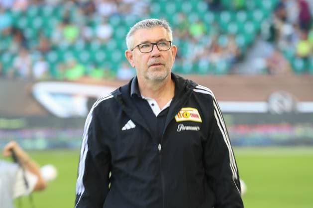 16.09.2023, xgox, Fussball 1.Bundesliga, VfL Wolfsburg - 1.FC Union Berlin emspor, v.l. Urs Fischer (Union Berlin, Trainer) (DFL DFB REGULATIONS PROHIBIT ANY USE OF PHOTOGRAPHS as IMAGE SEQUENCES and or QUASI-VIDEO) Wolfsburg