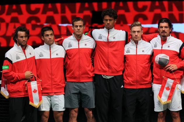 Tennis, Davis Cup, Kanada - Chile Photo Michele Nucci LaPresse - September 16, 2023 Bologna, Italy - tennis - Canada vs. Chile - Finals group A - Alexis Galarneau (CAN) vs. Alejandro Tabilo (CHI) - Davis Cup 2023 - Unipol Arena. In the pic: Canada Team  Copyright: xMichelexNucci LaPressex