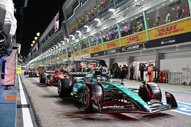 14 Fernando Alonso (ESP, Aston Martin Aramco Cognizant F1 Team), F1 Grand Prix of Singapore at Marina Bay Street Circuit on September 16, 2023 in Singapore, Singapore. (Photo by HOCH ZWEI) Singapore Singapore