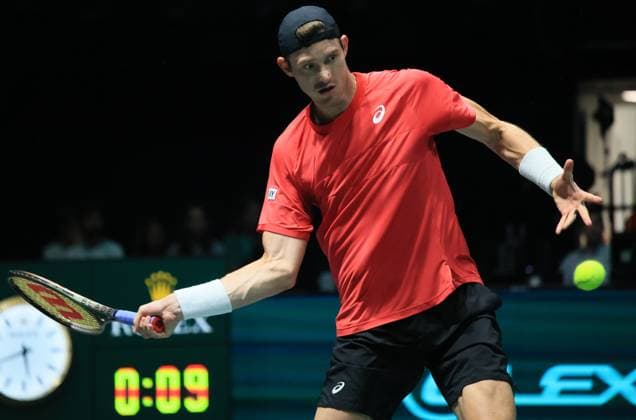Tennis, Davis Cup, Kanada - Chile Photo Michele Nucci LaPresse - September 16, 2023 Bologna, Italy - tennis - Canada vs. Chile - Finals group A - Gabriel Diallo (CAN) vs. Nicolas Jarry (CHI) - Davis Cup 2023 - Unipol Arena. In the pic: Nicolas Jarry  Copyright: xMichelexNucci LaPressex