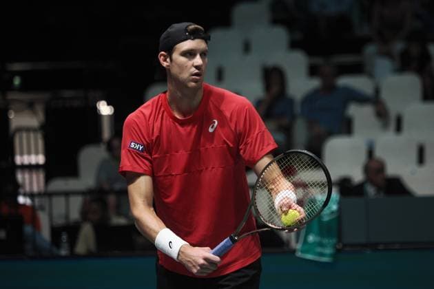 Tennis, Davis Cup, Kanada - Chile Photo Michele Nucci LaPresse - September 16, 2023 Bologna, Italy - tennis - Canada vs. Chile - Finals group A - Gabriel Diallo (CAN) vs. Nicolas Jarry (CHI) - Davis Cup 2023 - Unipol Arena. In the pic: Nicolas Jarry  Copyright: xMichelexNucci LaPressex