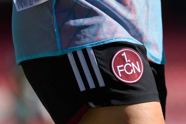 NUremberg, Germany, September16th 2023: Logo of 1. FC Nuremberg on a short during the Google Pixel Frauen Bundesliga match between 1. FC Nuremberg and SV Werder Bremen at Max-Morlock-Stadium, Nuremberg, Germany. (Sven Beyrich SPP) Copyright: xSvenxBeyrich SPPx spp-en-SvBe-20230916-D75_7988