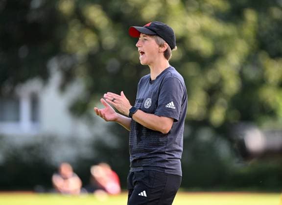 Fussball, Frauen, Regionalliga Nordost, Saison 2023 2024 (4. Spieltag), 1. FC Union Berlin - FC Viktoria 89, Trainerin Ailien Poese (1. Frauen 1. FC Union), 17.09. 2023, Copyright: xMatthiasxKochx