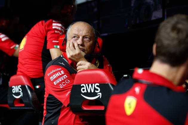 Frederic Vasseur (FRA, Scuderia Ferrari), F1 Grand Prix of Singapore at Marina Bay Street Circuit on September 17, 2023 in Singapore, Singapore. (Photo by HOCH ZWEI) Singapore Singapore