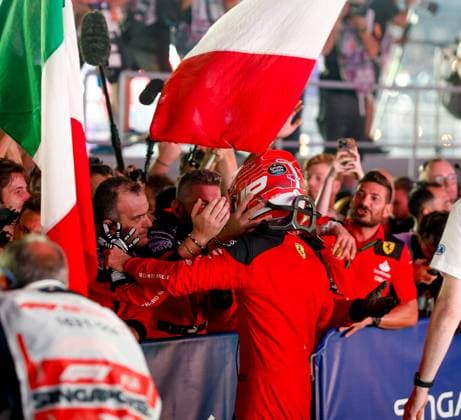 16 Charles Leclerc (MCO, Scuderia Ferrari), F1 Grand Prix of Singapore at Marina Bay Street Circuit on September 17, 2023 in Singapore, Singapore. (Photo by HOCH ZWEI) Singapore Singapore