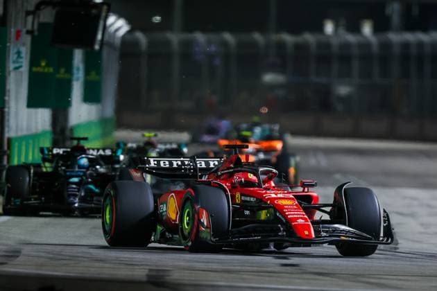 16 Charles Leclerc (MCO, Scuderia Ferrari), F1 Grand Prix of Singapore at Marina Bay Street Circuit on September 17, 2023 in Singapore, Singapore. (Photo by HOCH ZWEI) Singapore Singapore