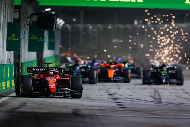 16 Charles Leclerc (MCO, Scuderia Ferrari), F1 Grand Prix of Singapore at Marina Bay Street Circuit on September 17, 2023 in Singapore, Singapore. (Photo by HOCH ZWEI) Singapore Singapore