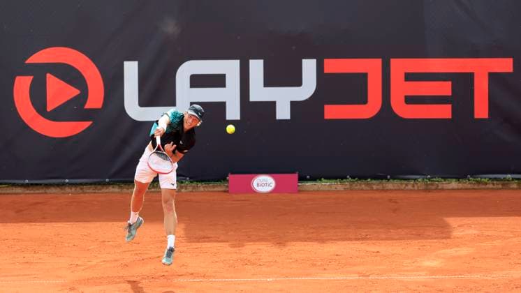 TENNIS - ATP, Tennis Herren Layjet Open BAD WALTERSDORF,AUSTRIA,18.SEP.23 - TENNIS - ATP Challenger Tour, Layjet Open. Image shows Neil Oberleitner (AUT).  GEPAxpictures xMarioxBuehner-Weinrauch