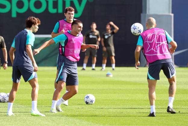 FC Barcelona, Barca Training Before Champions League Match Against Royal Antwerp Ferran Torres during the training session before the UEFA Champions League match against Royal Antwerp FC, in Barcelona, on 18th Septemnber 2023. Barcelona Barcelona Spain  Copyright: xUrbanandsportx originalFilename:urbanandsport-fcbarcel230918_np5Iu.jpg