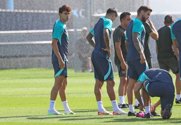 FC Barcelona, Barca Training Before Champions League Match Against Royal Antwerp Joao Felix during the training session before the UEFA Champions League match against Royal Antwerp FC, in Barcelona, on 18th Septemnber 2023. Barcelona Barcelona Spain  Copyright: xUrbanandsportx originalFilename:urbanandsport-fcbarcel230918_npCCu.jpg
