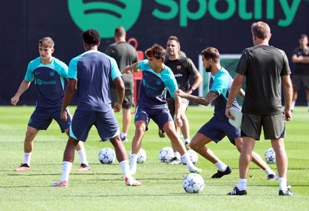 FC Barcelona, Barca Training Before Champions League Match Against Royal Antwerp Joao Felix during the training session before the UEFA Champions League match against Royal Antwerp FC, in Barcelona, on 18th Septemnber 2023. Barcelona Barcelona Spain  Copyright: xUrbanandsportx originalFilename:urbanandsport-fcbarcel230918_npm5D.jpg