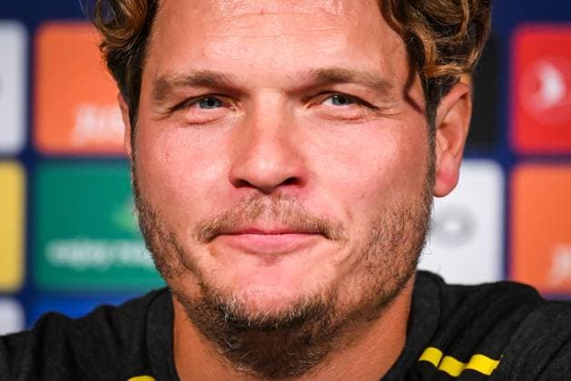 September 18, 2023, Paris, France, France: Edin TERZIC of Borussia Dortmund during a Borussia Dortmund press conference, PK, Pressekonferenz at Parc des Princes Stadium on September 18, 2023 in Paris, France. Paris France - ZUMAm308 20230918_zsp_m308_019 Copyright: xMatthieuxMirvillex