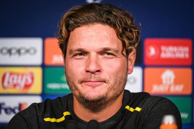 September 18, 2023, Paris, France, France: Edin TERZIC of Borussia Dortmund during a Borussia Dortmund press conference, PK, Pressekonferenz at Parc des Princes Stadium on September 18, 2023 in Paris, France. Paris France - ZUMAm308 20230918_zsp_m308_020 Copyright: xMatthieuxMirvillex