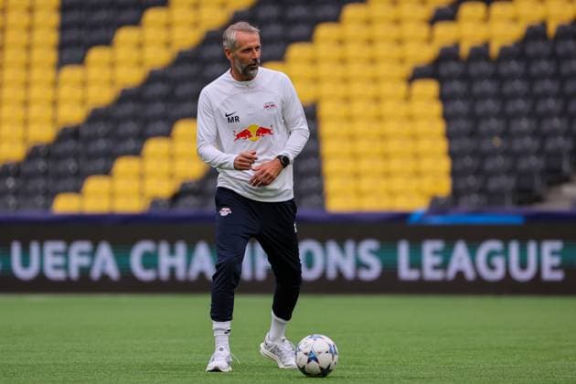 Bern - RB Leipzig CL Matchday-1 Bern, 18.09.2023, Wankdorf Stadion, Fussball , UEFA Champions League, Gruppe G , MD-1, Young Boys Bern vs. RB Leipzig , Abschlusstraining RB Leipzig , Im Bild: Trainer Marco Rose (RB Leipzig). , Foto nur zur redaktionellen Nutzung bestimmt! . , UEFA regulations prohibit any use of photographs as image sequences and or quasi-video ,