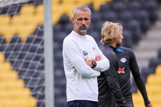 Bern - RB Leipzig CL Matchday-1 Bern, 18.09.2023, Wankdorf Stadion, Fussball , UEFA Champions League, Gruppe G , MD-1, Young Boys Bern vs. RB Leipzig , Abschlusstraining RB Leipzig , Im Bild: Trainer Marco Rose (RB Leipzig) . , Foto nur zur redaktionellen Nutzung bestimmt! . , UEFA regulations prohibit any use of photographs as image sequences and or quasi-video ,