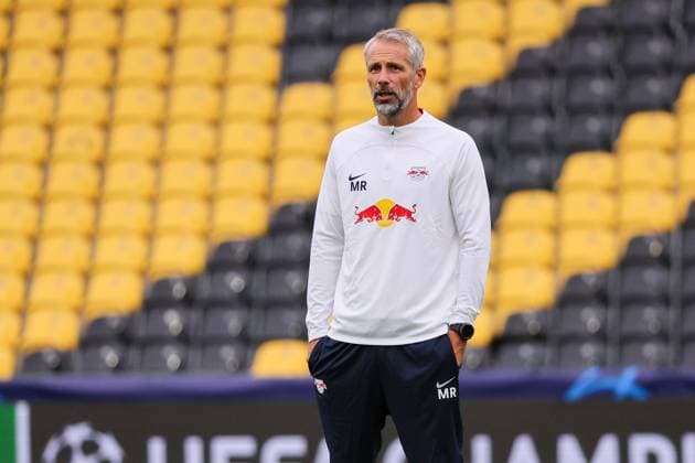 Bern - RB Leipzig CL Matchday-1 Bern, 18.09.2023, Wankdorf Stadion, Fussball , UEFA Champions League, Gruppe G , MD-1, Young Boys Bern vs. RB Leipzig , Abschlusstraining RB Leipzig , Im Bild: Trainer Marco Rose (RB Leipzig) . , Foto nur zur redaktionellen Nutzung bestimmt! . , UEFA regulations prohibit any use of photographs as image sequences and or quasi-video ,